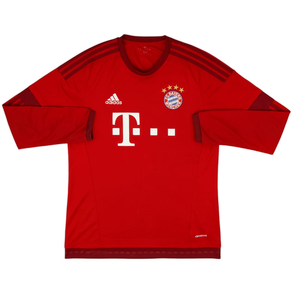 2015-16 Bayern Munich Home L/S Shirt - 3/10 - (M)