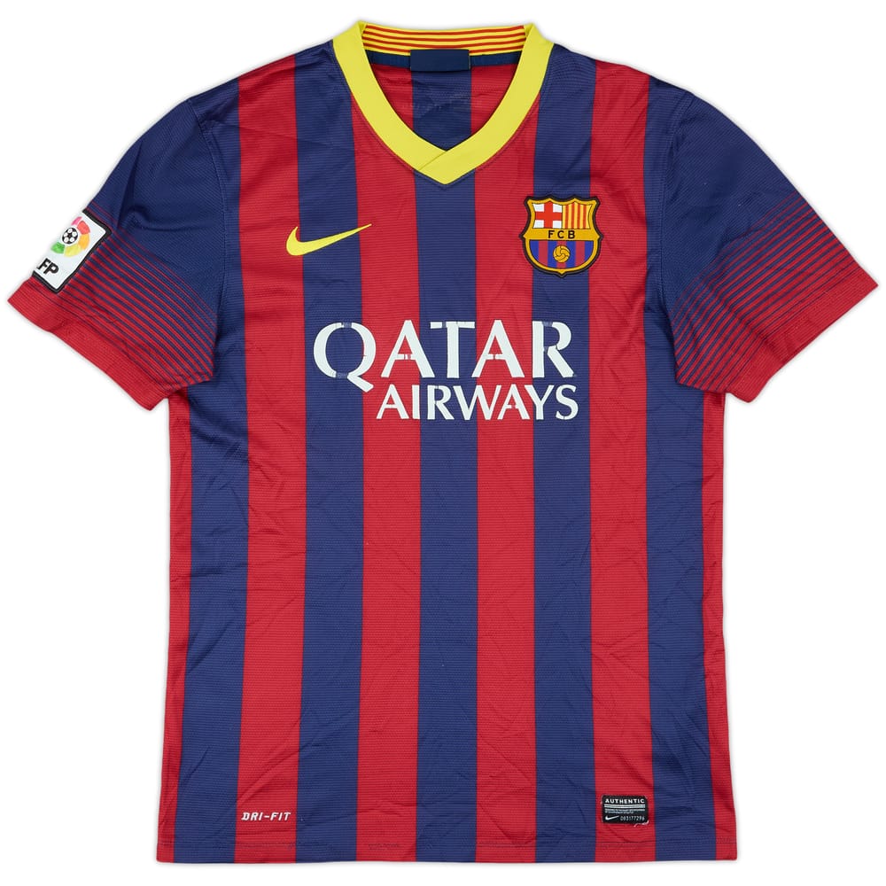 2013-14 Barcelona Home Shirt - 4/10 - (S)