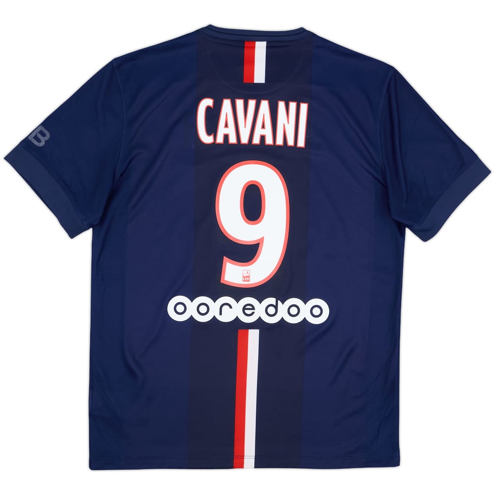 2014-15 Paris Saint-Germain Home Shirt Cavani #9 - 7/10 - (M)