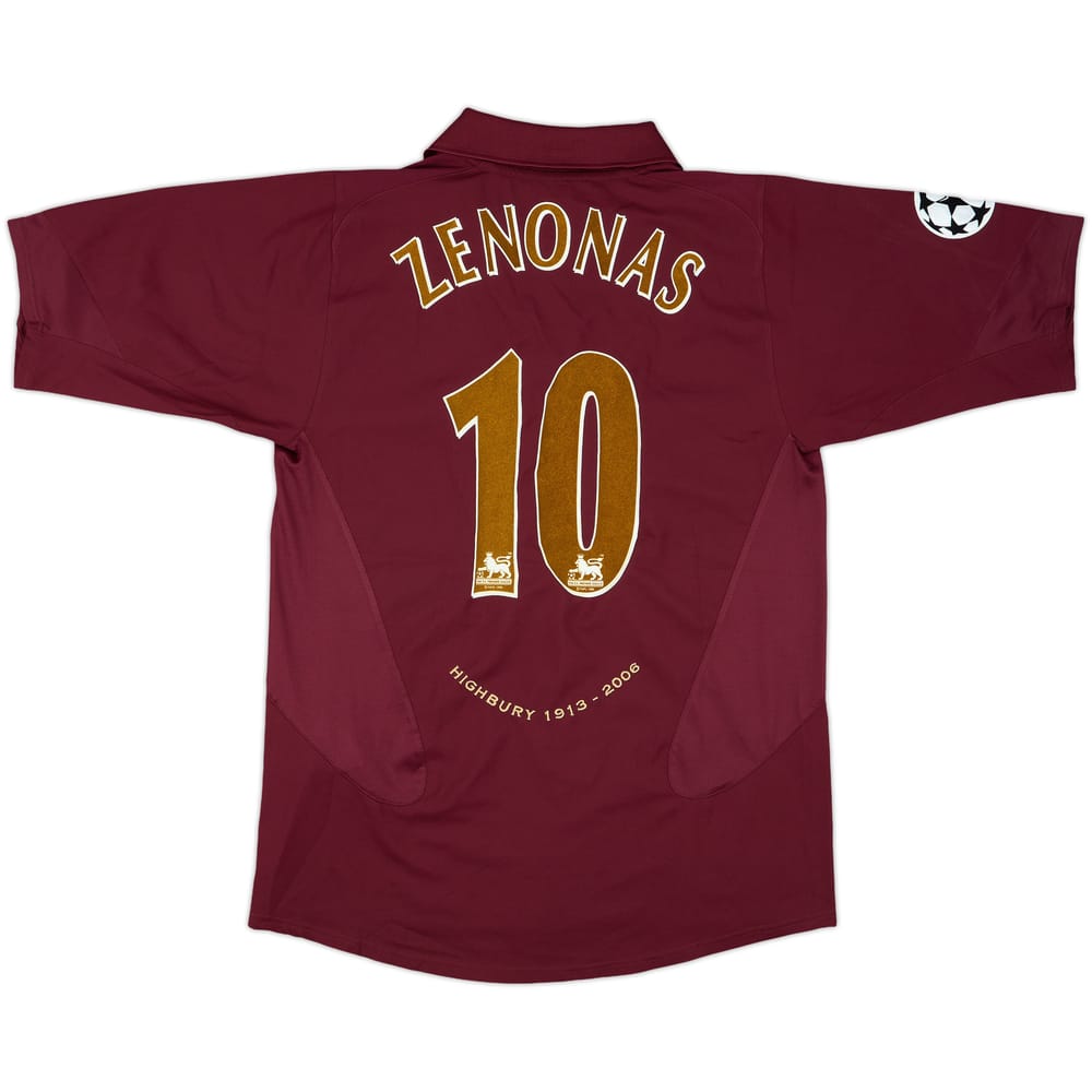 2005-06 Arsenal Home Shirt Zenonas #10 - 6/10 - (M)