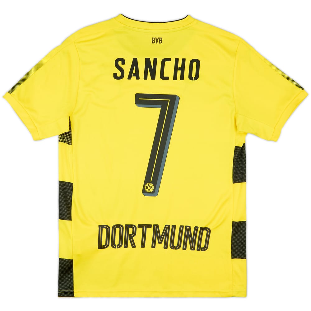 2017-18 Borussia Dortmund Home Shirt Sancho #7 - 9/10 - (S)