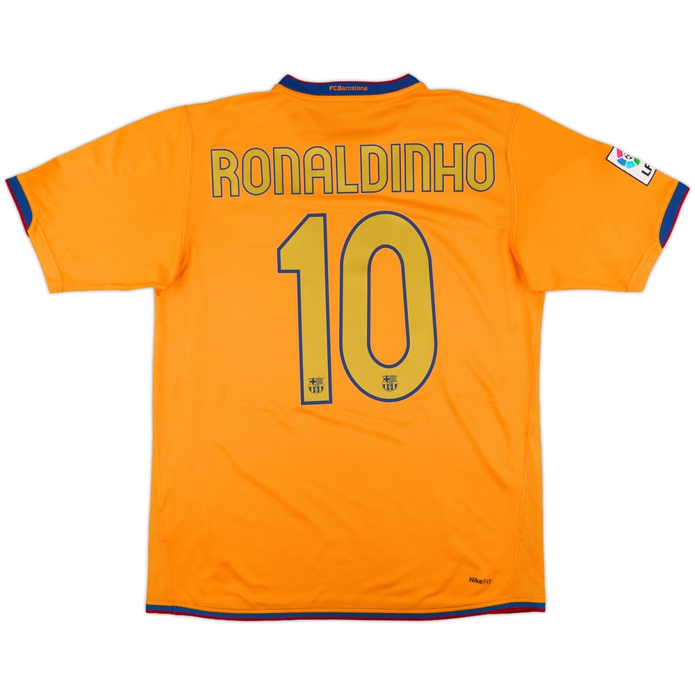 2006-08 Barcelona Away Shirt Ronaldinho #10 - 9/10 - (M)