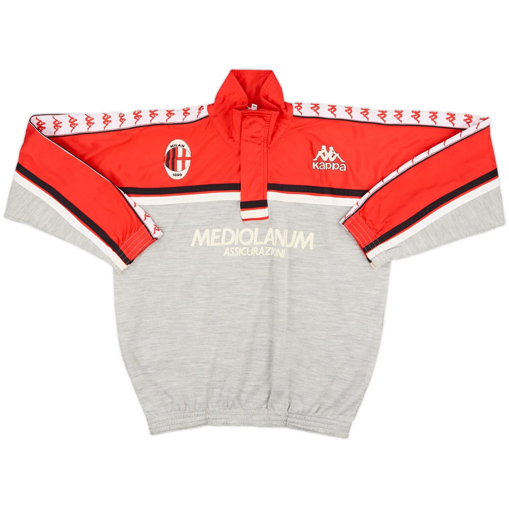 1987-88 AC Milan Kappa 1/4 Zip Track Jacket - 9/10 - (M)
