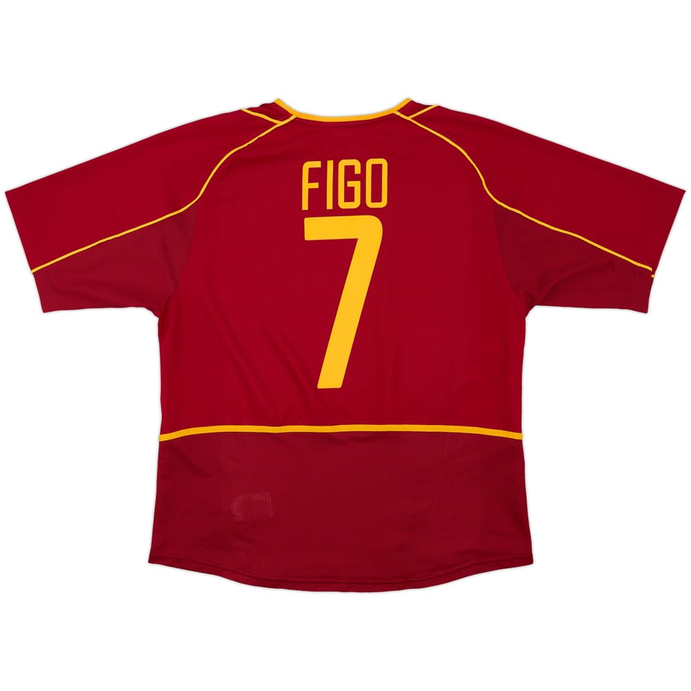 2002-04 Portugal Home Shirt Figo #7 - 8/10 - (XL)