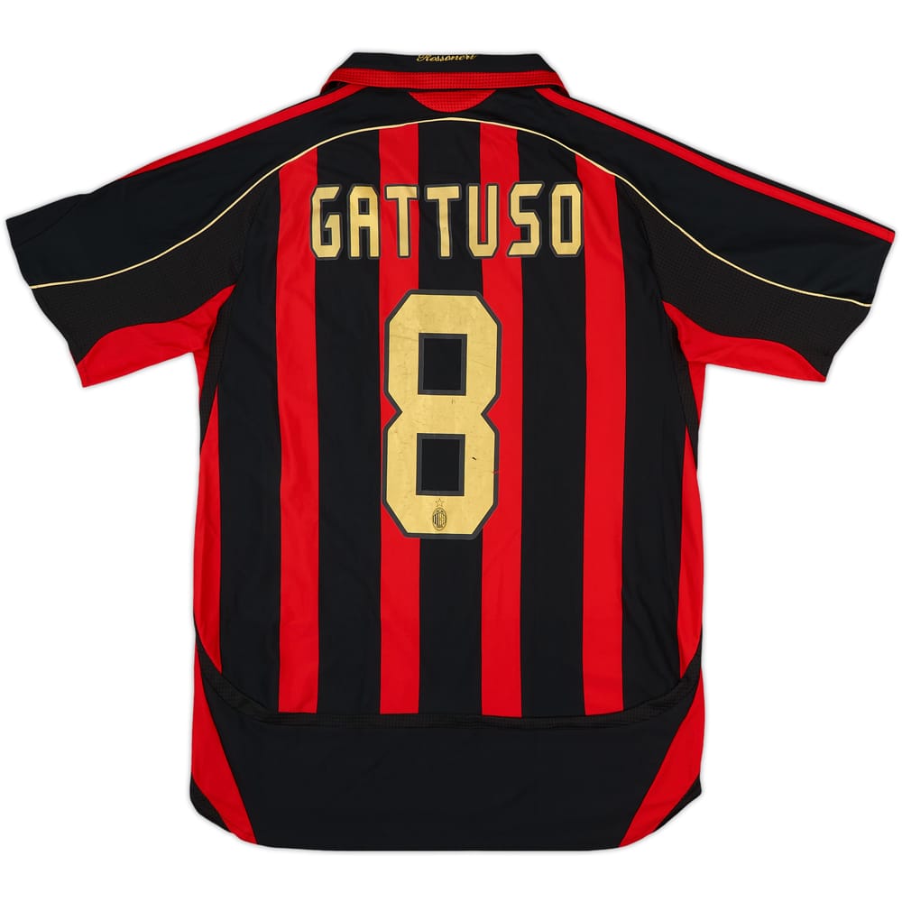 2006-07 AC Milan Home Shirt Gattuso #8 - 6/10 - (M)