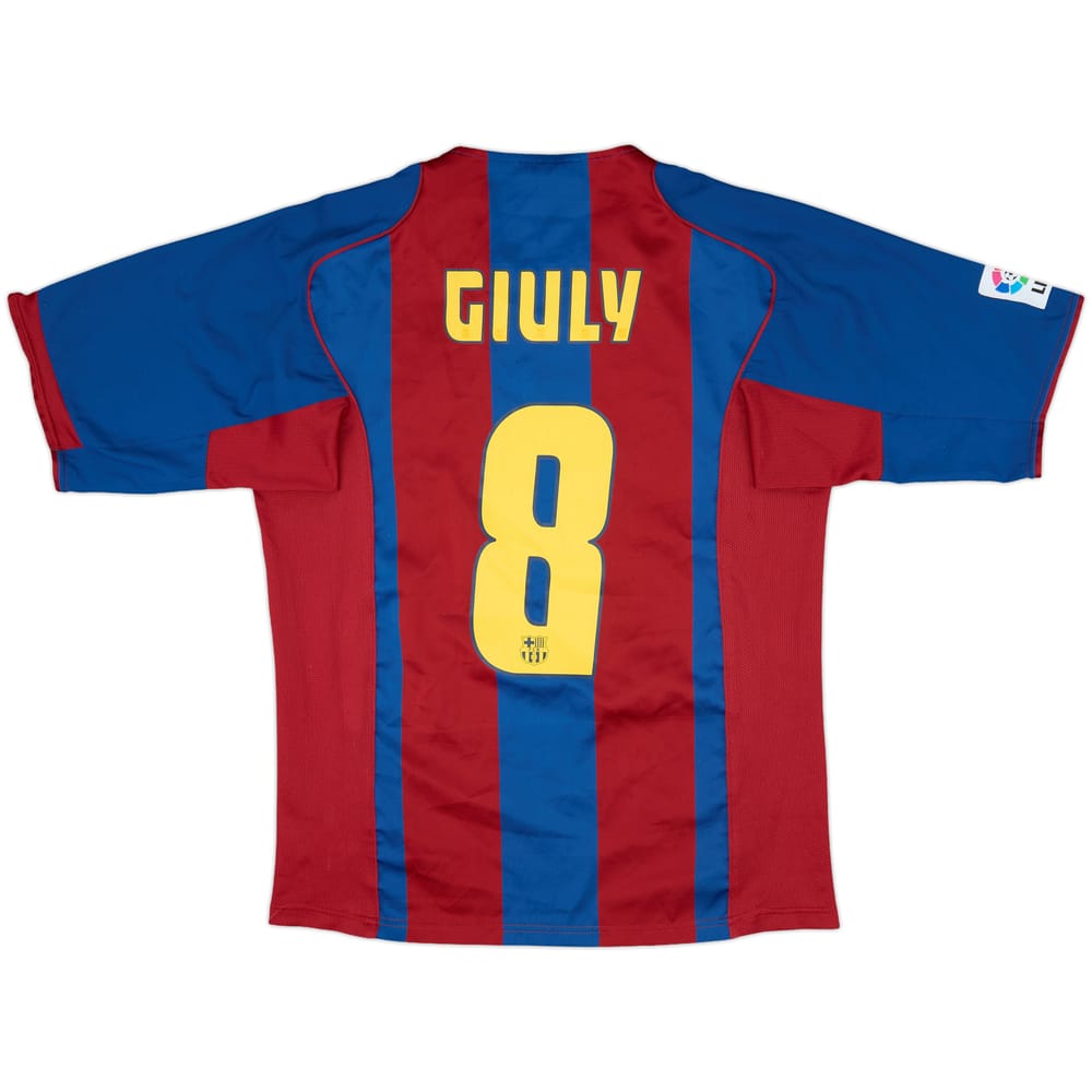 2004-05 Barcelona Home Shirt Giuly #8 - 7/10 - (S)