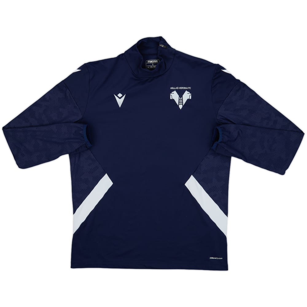 2022-23 Hellas Verona Macron 1/4 Zip Drill Top - 8/10 - (L)