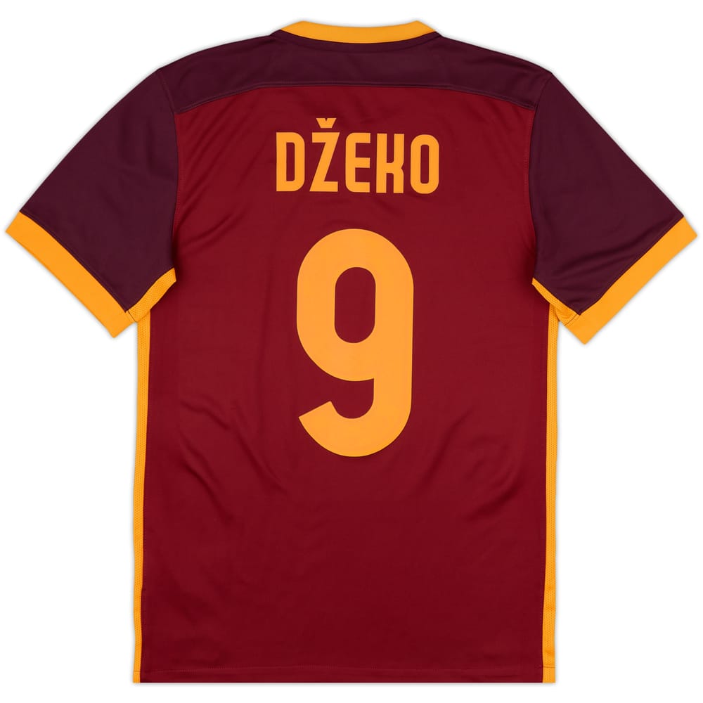 2015-16 Roma Home Shirt Dzeko #9 - 8/10 - (S)