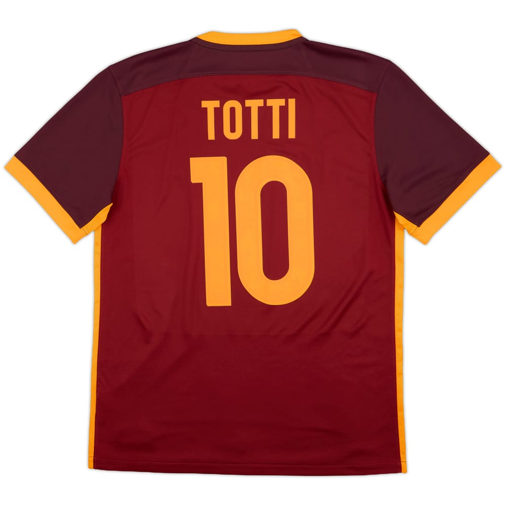 2015-16 Roma Home Shirt Totti #10 - 10/10 - (M)