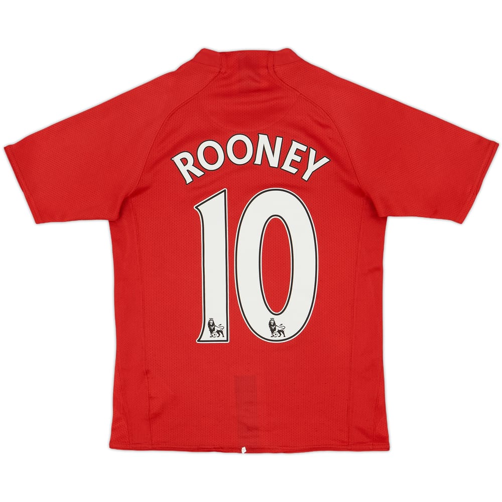 2007-09 Manchester United Home Shirt Rooney #10 - 4/10 - (M.Boys)