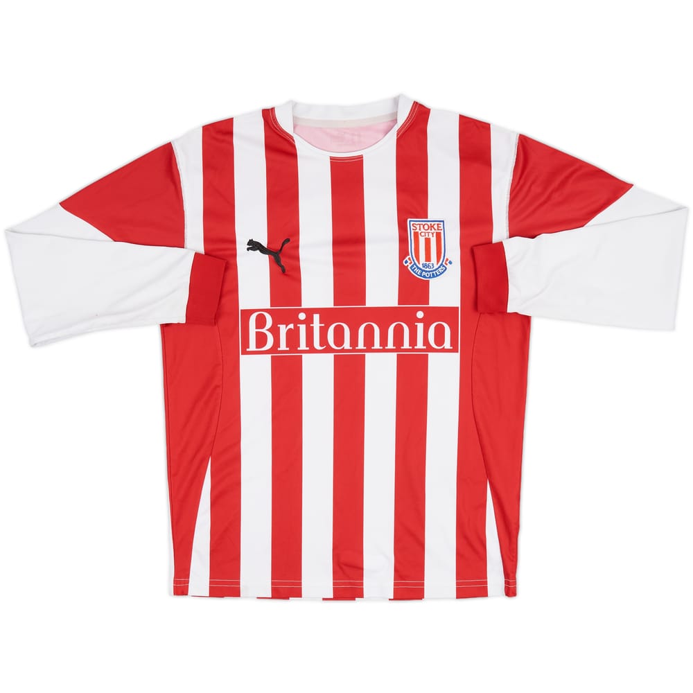 2005-06 Stoke City Home L/S Shirt - 7/10 - (S)