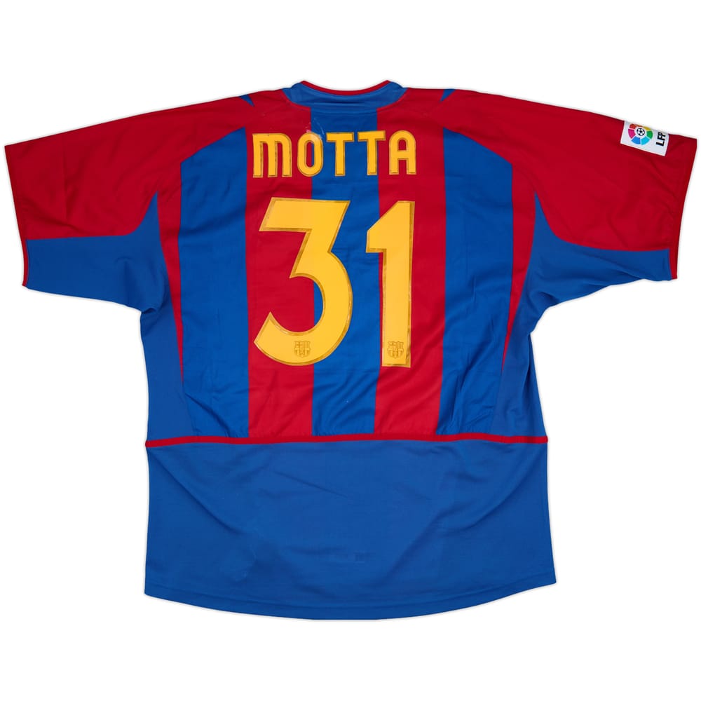 2002-03 Barcelona Home Shirt Motta #31 - 7/10 - (XL)