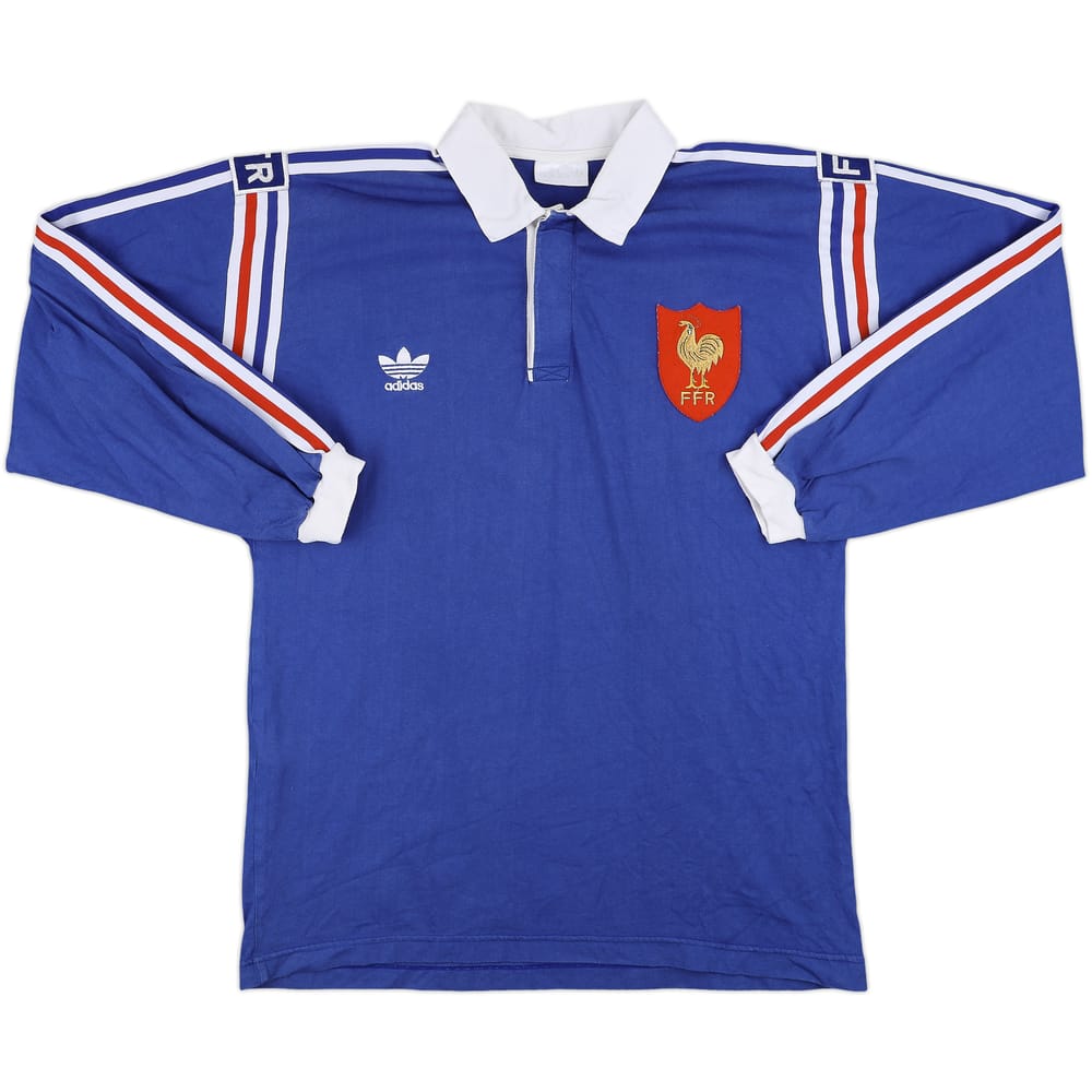 1990s France adidas Rugby L/S Shirt - 8/10 - (XL)