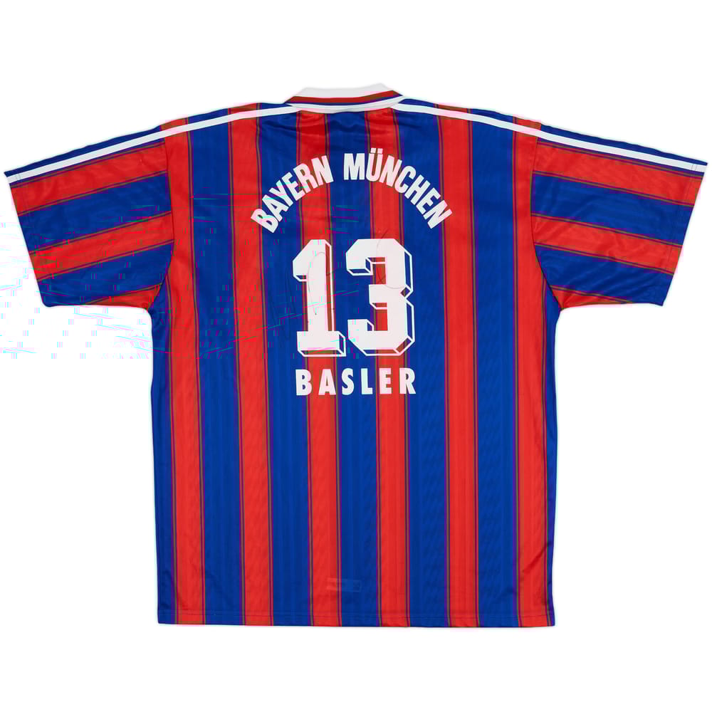 1995-97 Bayern Munich Signed Home Shirt Basler #13 - 8/10 - (XL)