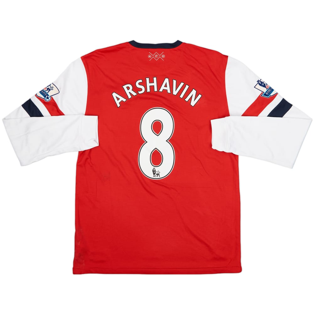2012-14 Arsenal Home L/S Shirt Arshavin #8 - 6/10 - (L)