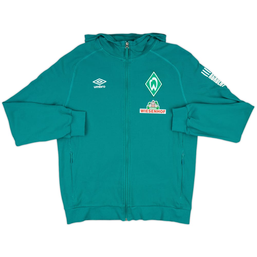 2018-19 Werder Bremen Umbro Hooded Track Jacket - 8/10 - (L)
