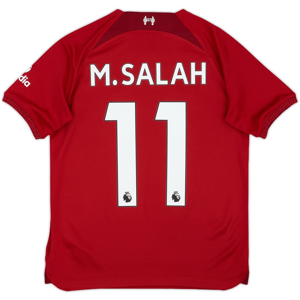 2022-23 Liverpool Home Shirt M.Salah #11 - 8/10 - (L.Boys)