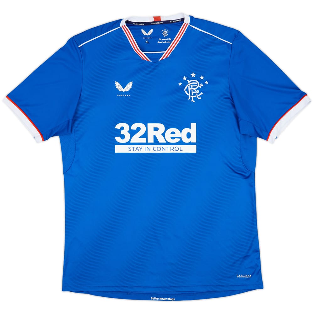2020-21 Rangers Home Shirt - 7/10 - (XL)