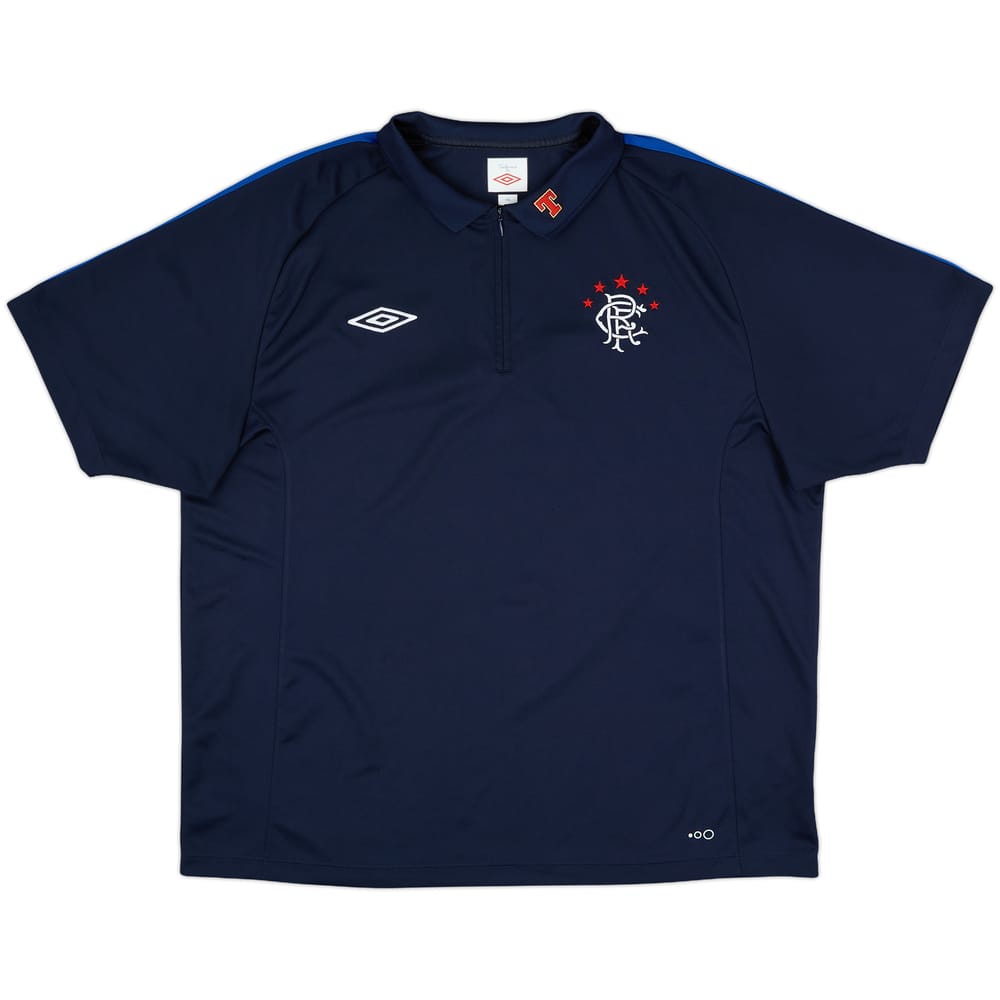 2010-11 Rangers Umbro 1/4 Zip Polo Shirt - 10/10 - (XXL)