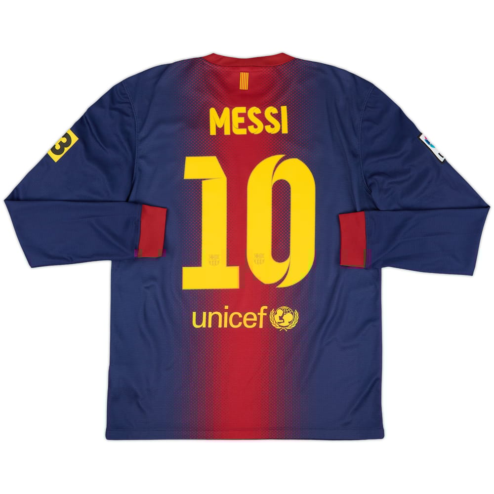2012-13 Barcelona Home L/S Shirt Messi #10 - 9/10 - (M)