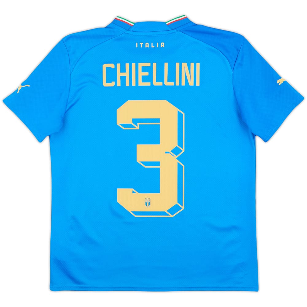 2022-23 Italy Home Shirt Chiellini #3 - 8/10 - (L.Boys)