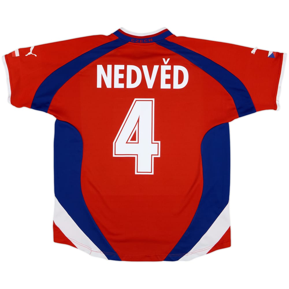 2000-02 Czech Republic Home Shirt Nedved #4 - 6/10 - (XL)