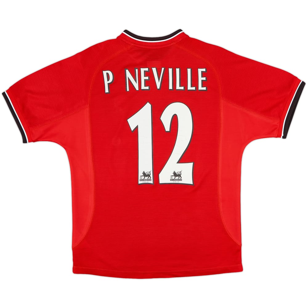 2000-02 Manchester United Home Shirt P.Neville #12 - 7/10 - (L.Boys)