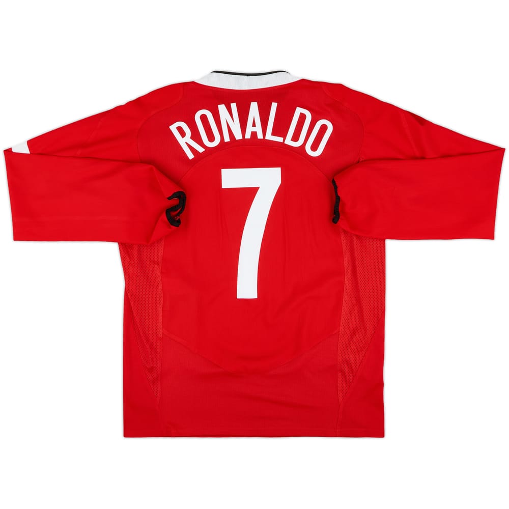 2004-06 Manchester United Home L/S Shirt Ronaldo #7 - 10/10 - (M)