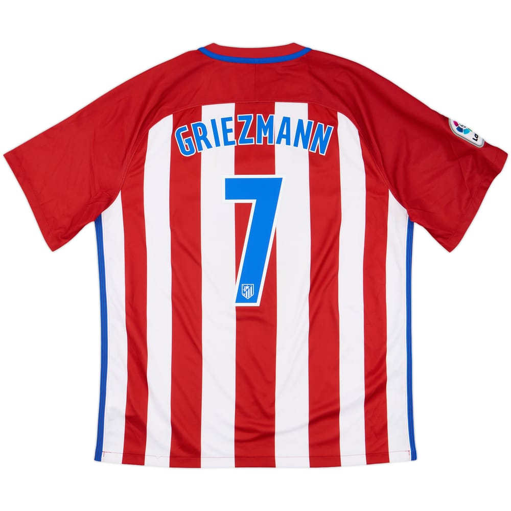 2016-17 Atletico Madrid Home Shirt Griezmann #7 - 9/10 - (XL)