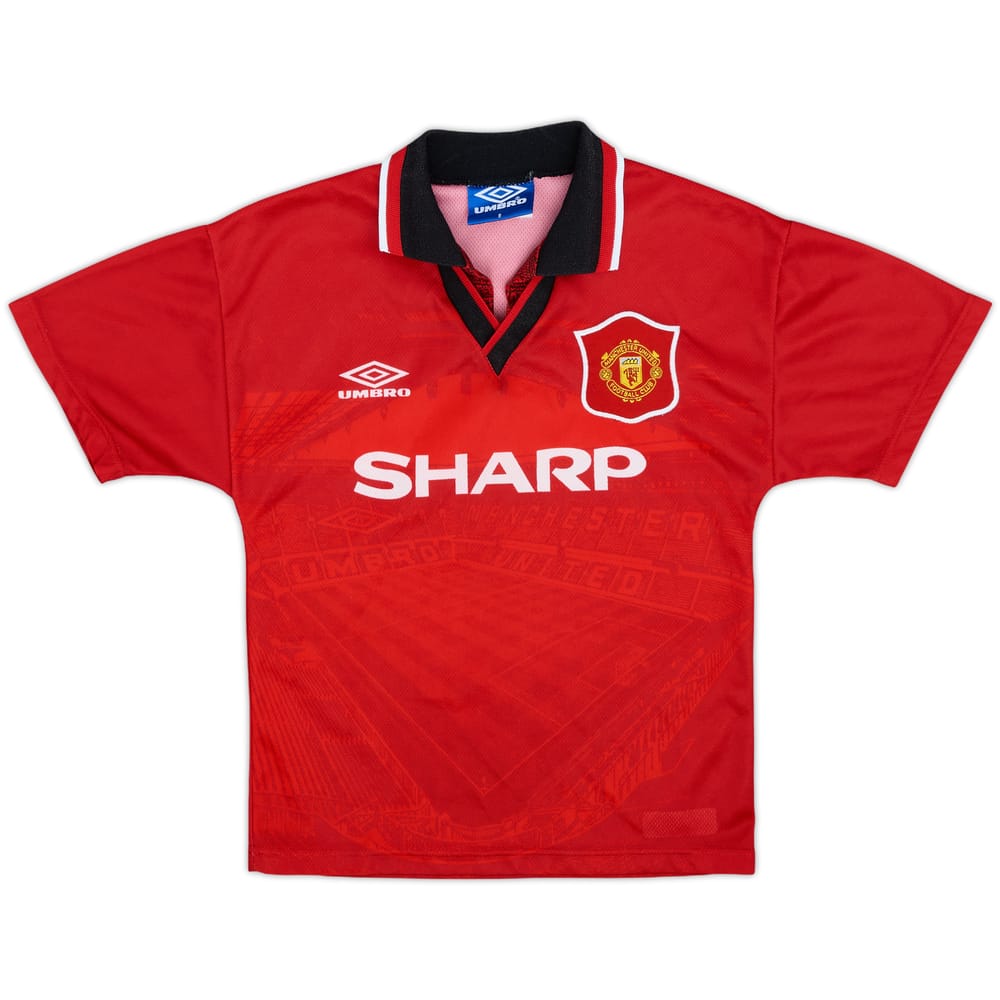 1994-96 Manchester United Home Shirt - 9/10 - (S.Boys)