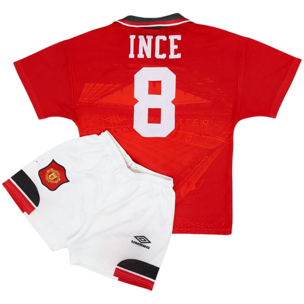 1994-96 Manchester United Home Full Kit Ince #8 - 7/10 - (L.Boys)