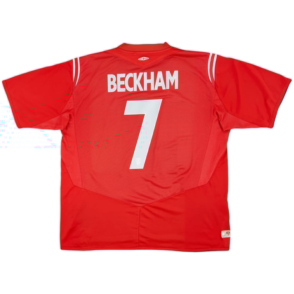 2004-06 England Away Shirt Beckham #7 - 6/10 - (XXL)