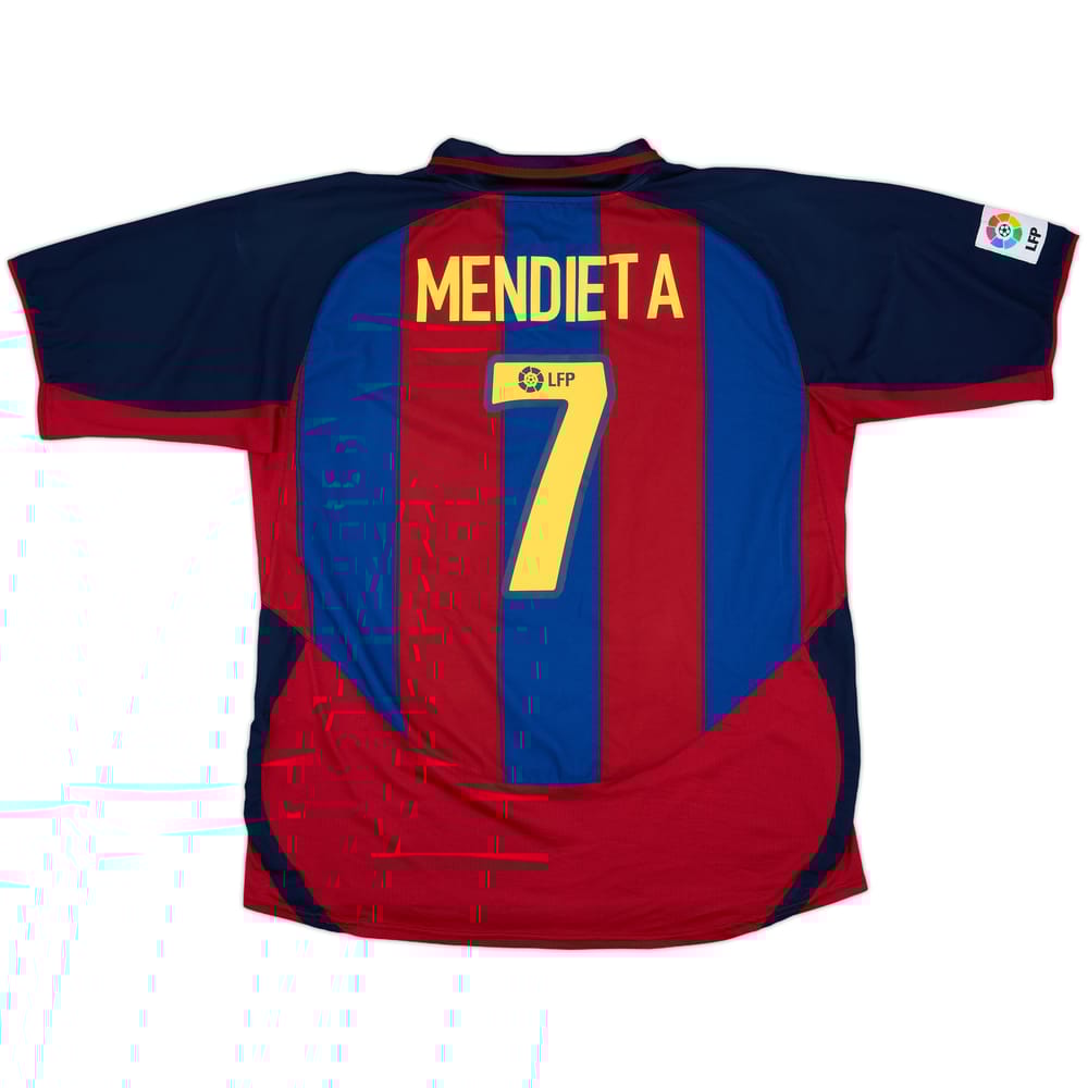 2003-04 Barcelona Home Shirt Mendieta #7 - 9/10 - (XL)