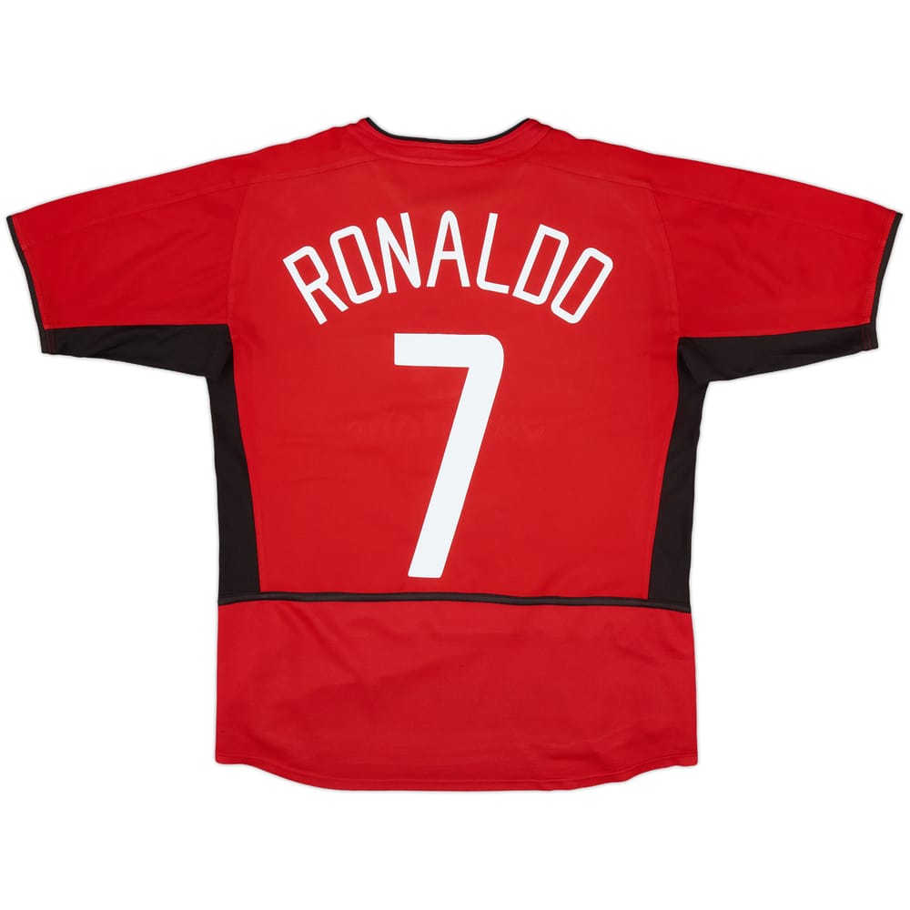 2002-04 Manchester United Home Shirt Ronaldo #7 - 7/10 - (XL.Boys)