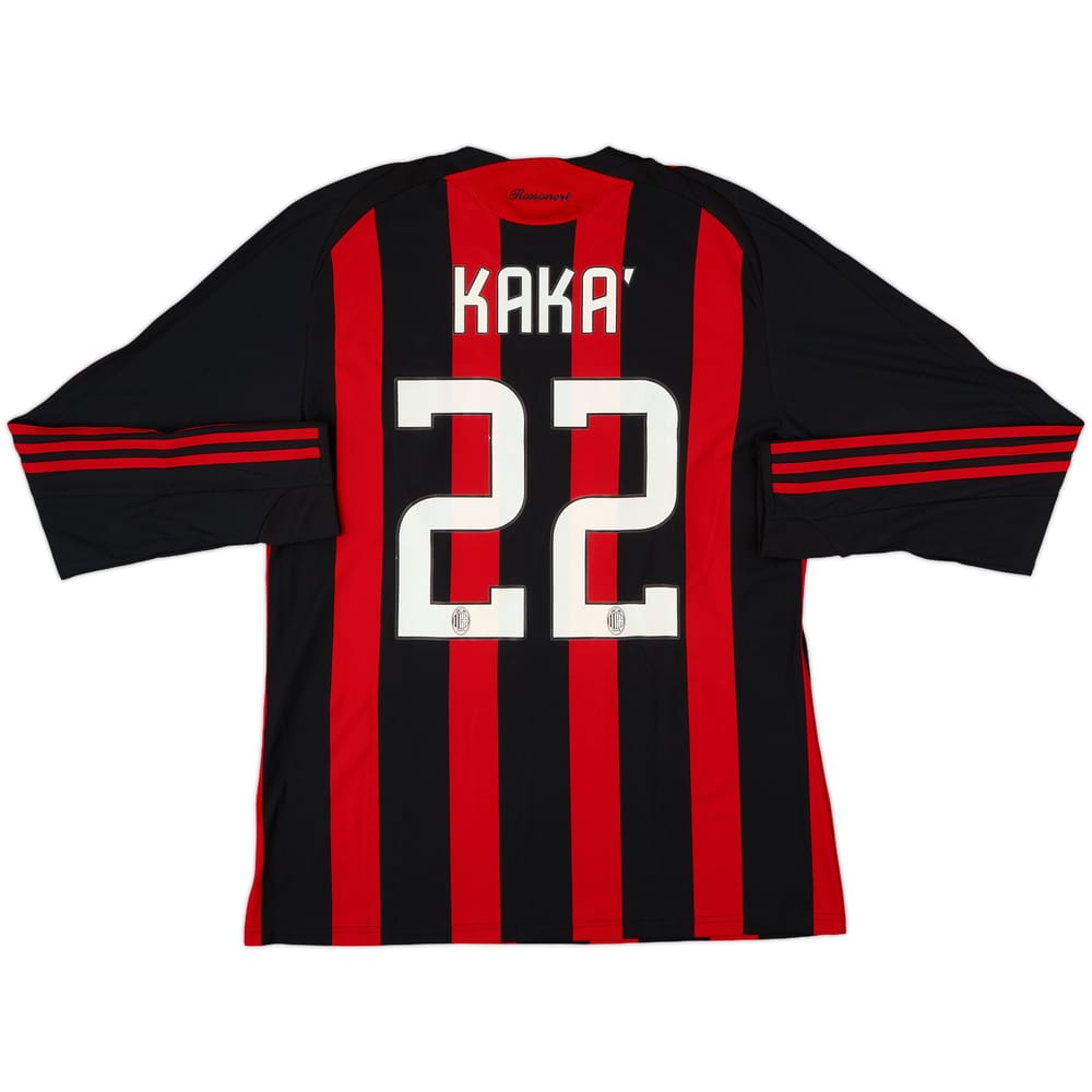 2008-09 AC Milan Home L/S Shirt Kaka #22 - 8/10 - (L)