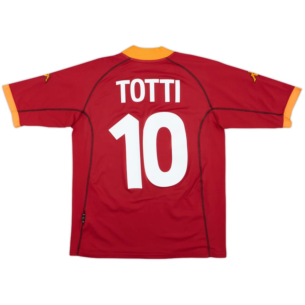 2001-02 Roma Home Shirt Totti #10 - 6/10 - (L)