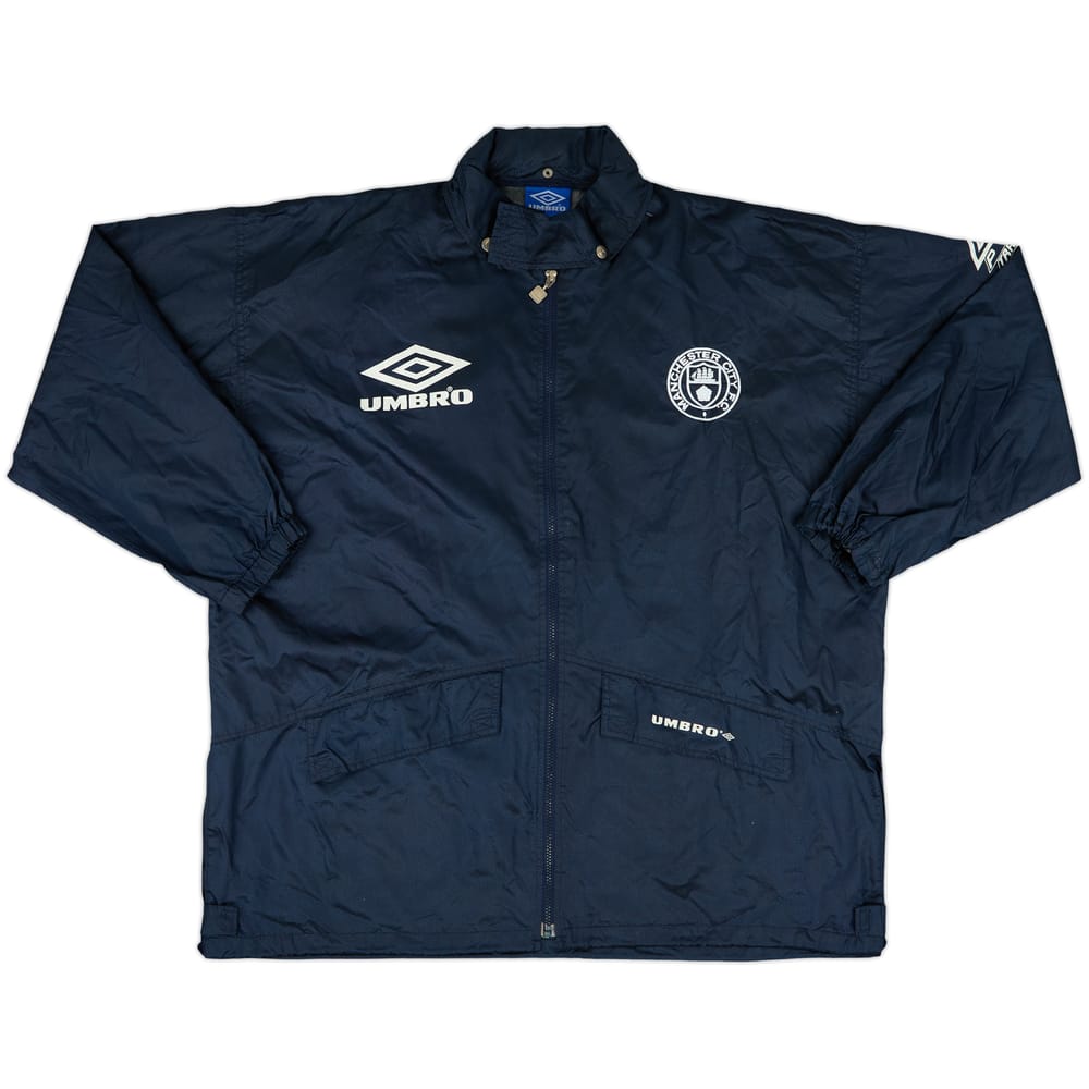 1994-95 Manchester City Umbro Hooded Rain Jacket - 8/10 - (XL)