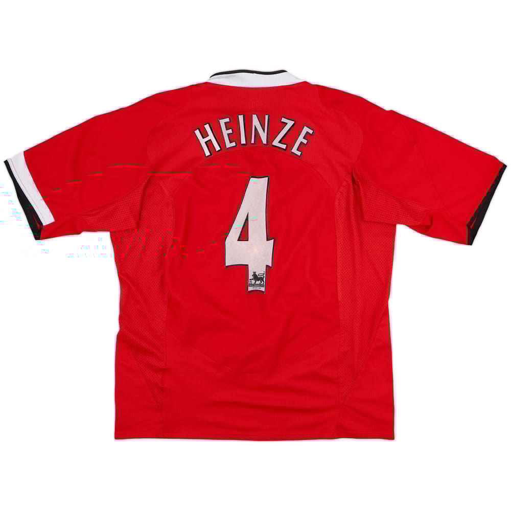 2004-06 Manchester United Home Shirt Heinze #4 - 8/10 - (L)