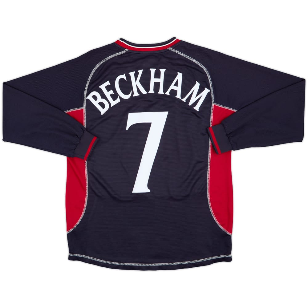 2000-01 Manchester United Third L/S Shirt Beckham #7 - 8/10 - (M)