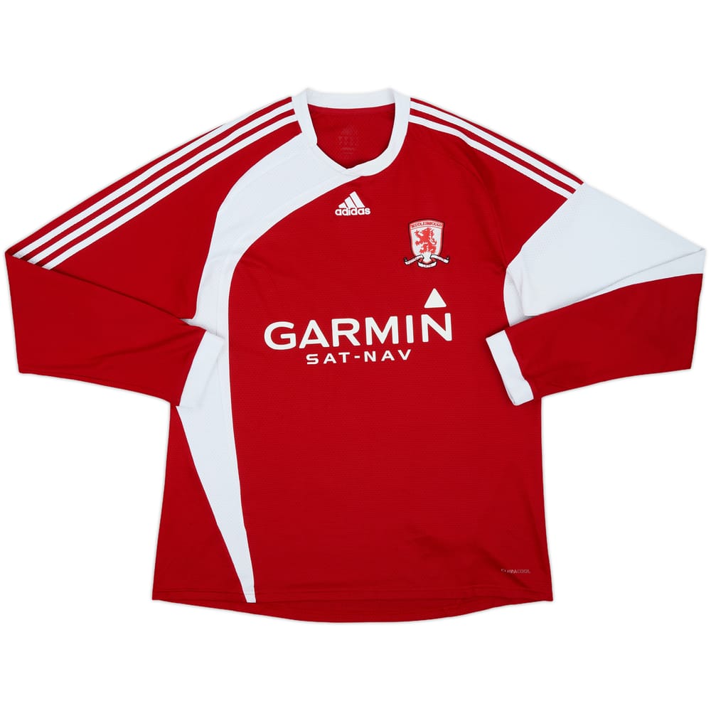 2009-10 Middlesbrough Home L/S Shirt - 8/10 - (XL)