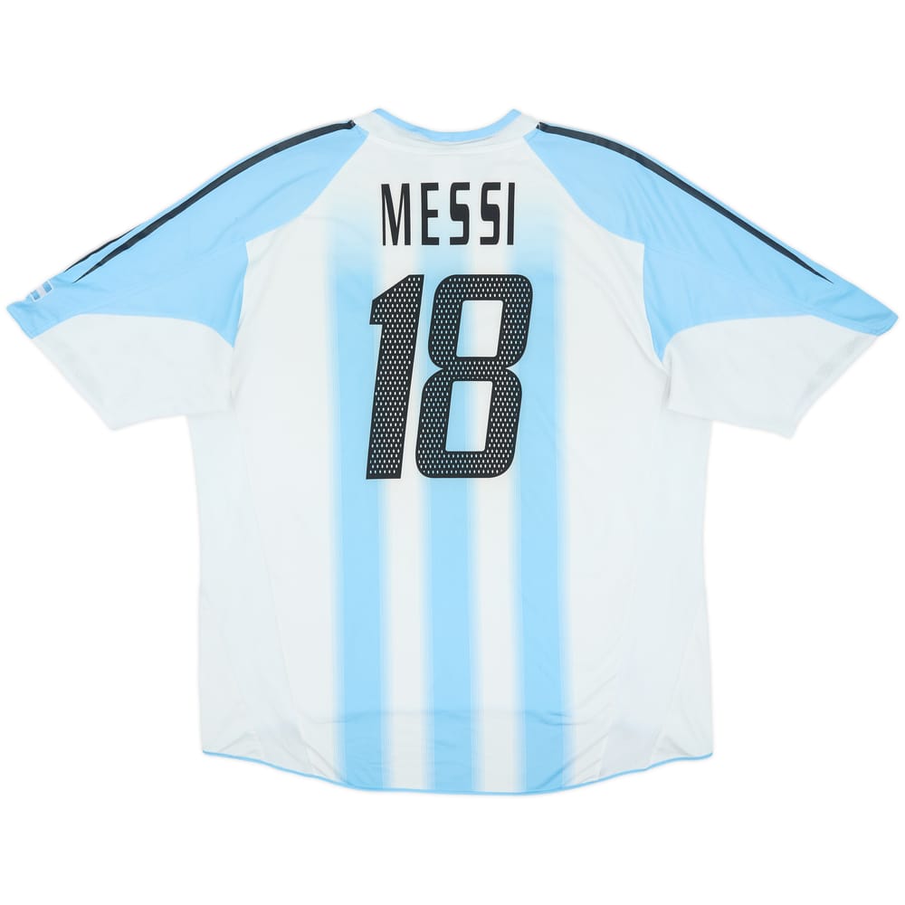 2004-05 Argentina Home Shirt Messi #18 - 6/10 - (XXL)