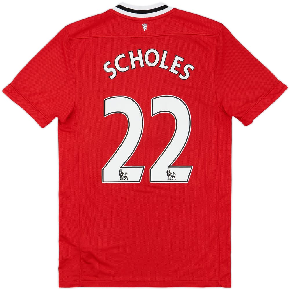 2011-12 Manchester United Home Shirt Scholes #22 - 8/10 - (S)