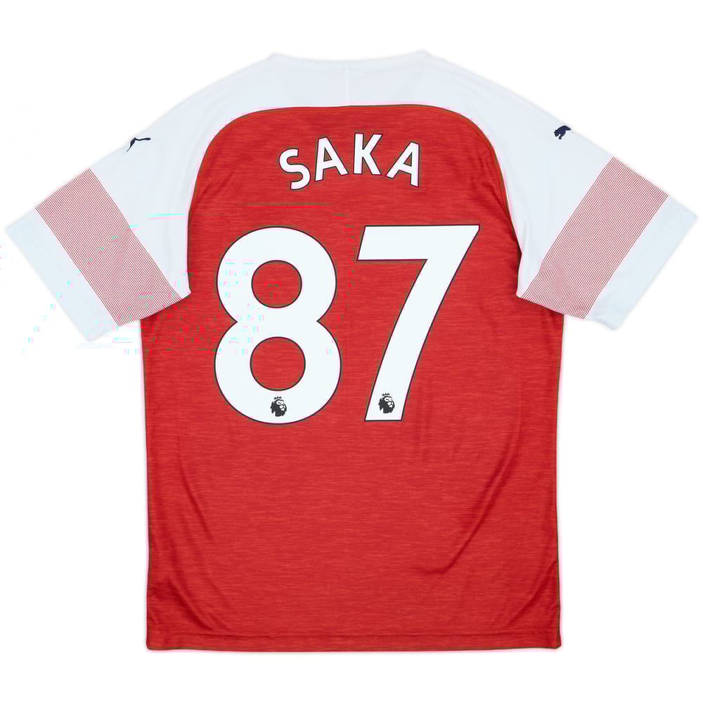 2018-19 Arsenal Home Shirt Saka #87 - 9/10 - (M)