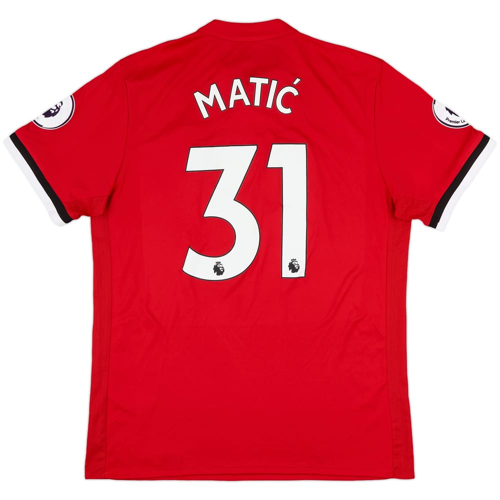 2017-18 Manchester United Home Shirt Matic #31 - 8/10 - (L)
