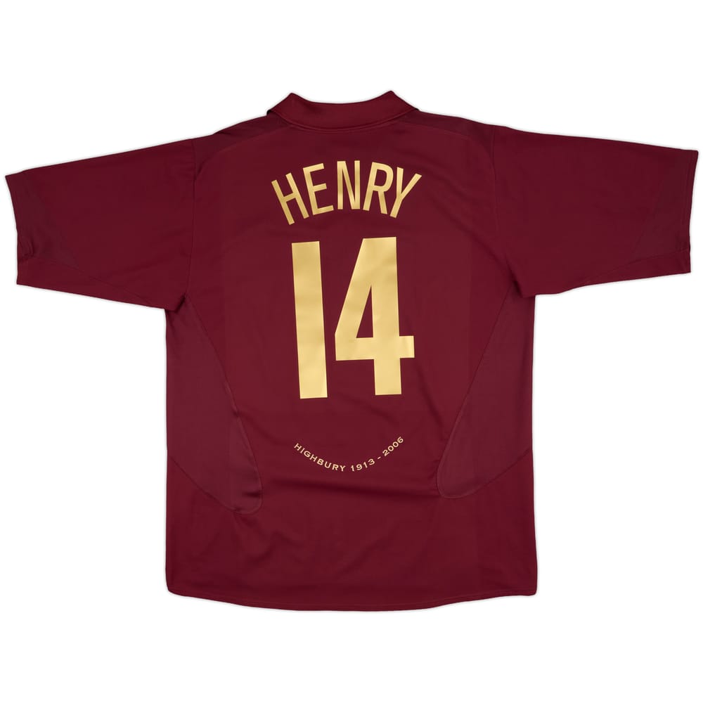 2005-06 Arsenal Home Shirt Henry #14 - 6/10 - (XL)
