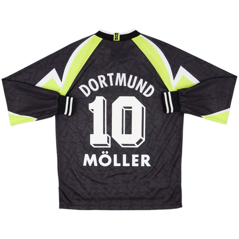1995-96 Borussia Dortmund Away L/S Shirt Moller #10 - 8/10 - (M)
