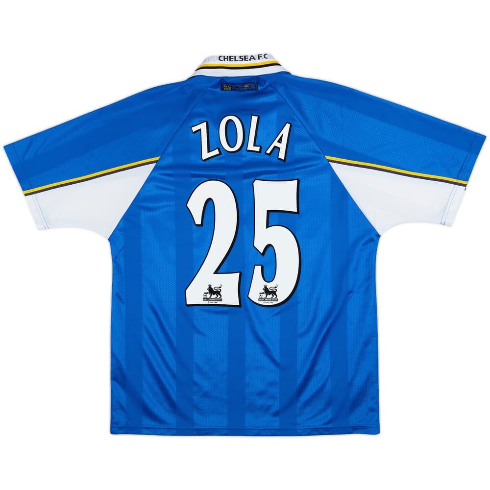 1997-99 Chelsea Home Shirt Zola #25 - 9/10 - (M)