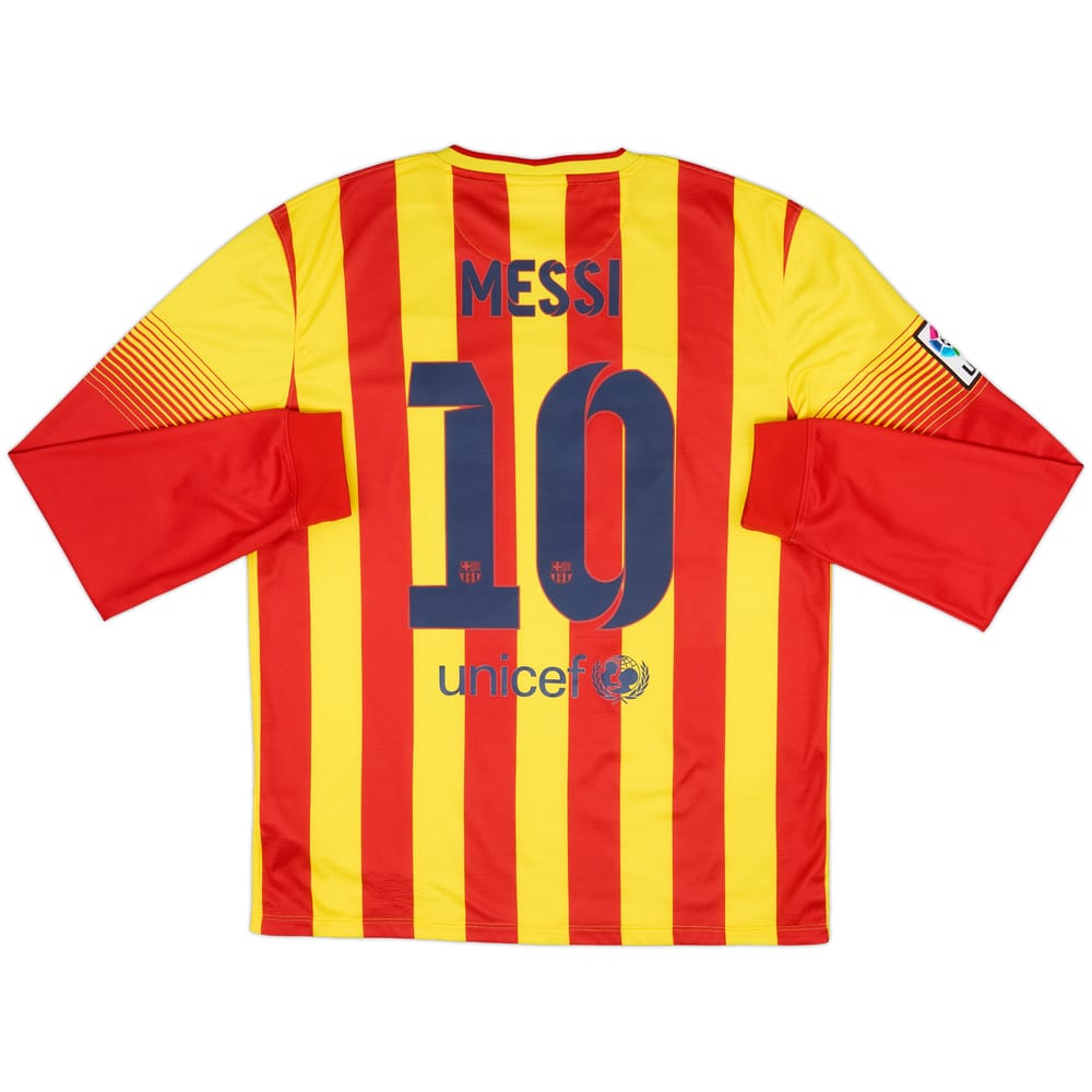 2013-15 Barcelona Away L/S Shirt Messi #10 - 7/10 - (L)