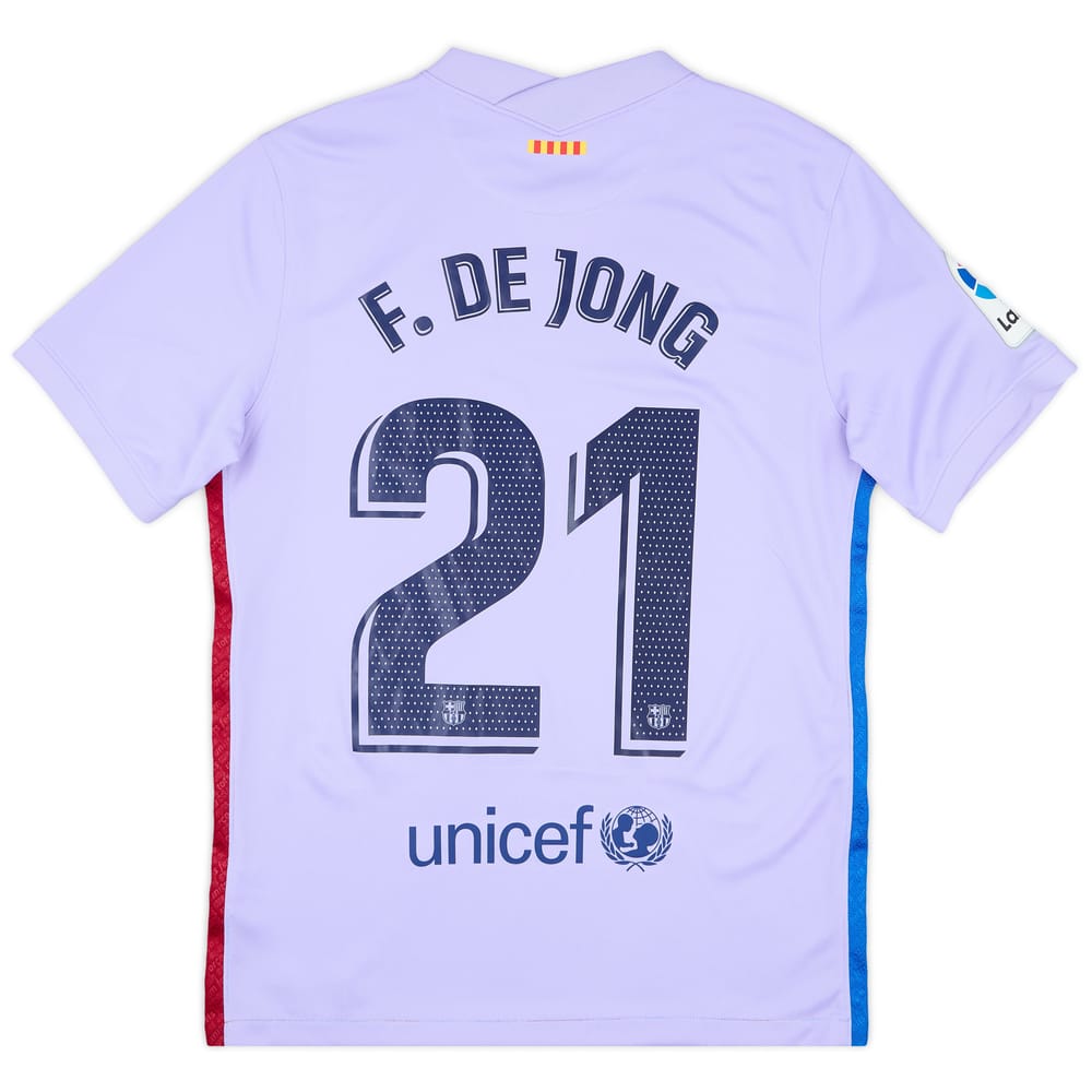 2021-22 Barcelona Away Shirt F. De Jong #21 - 10/10 - (M)