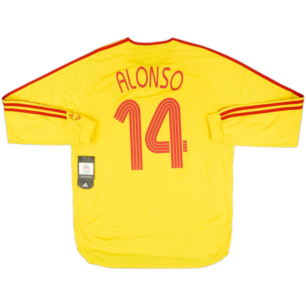 2006-07 Liverpool Player Issue Away L/S Shirt Alonso #14 (XL)